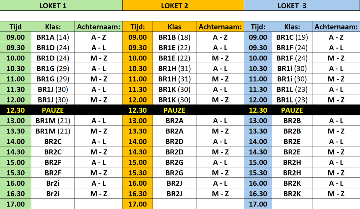 Rooster Ophalen Boeken Donderdag